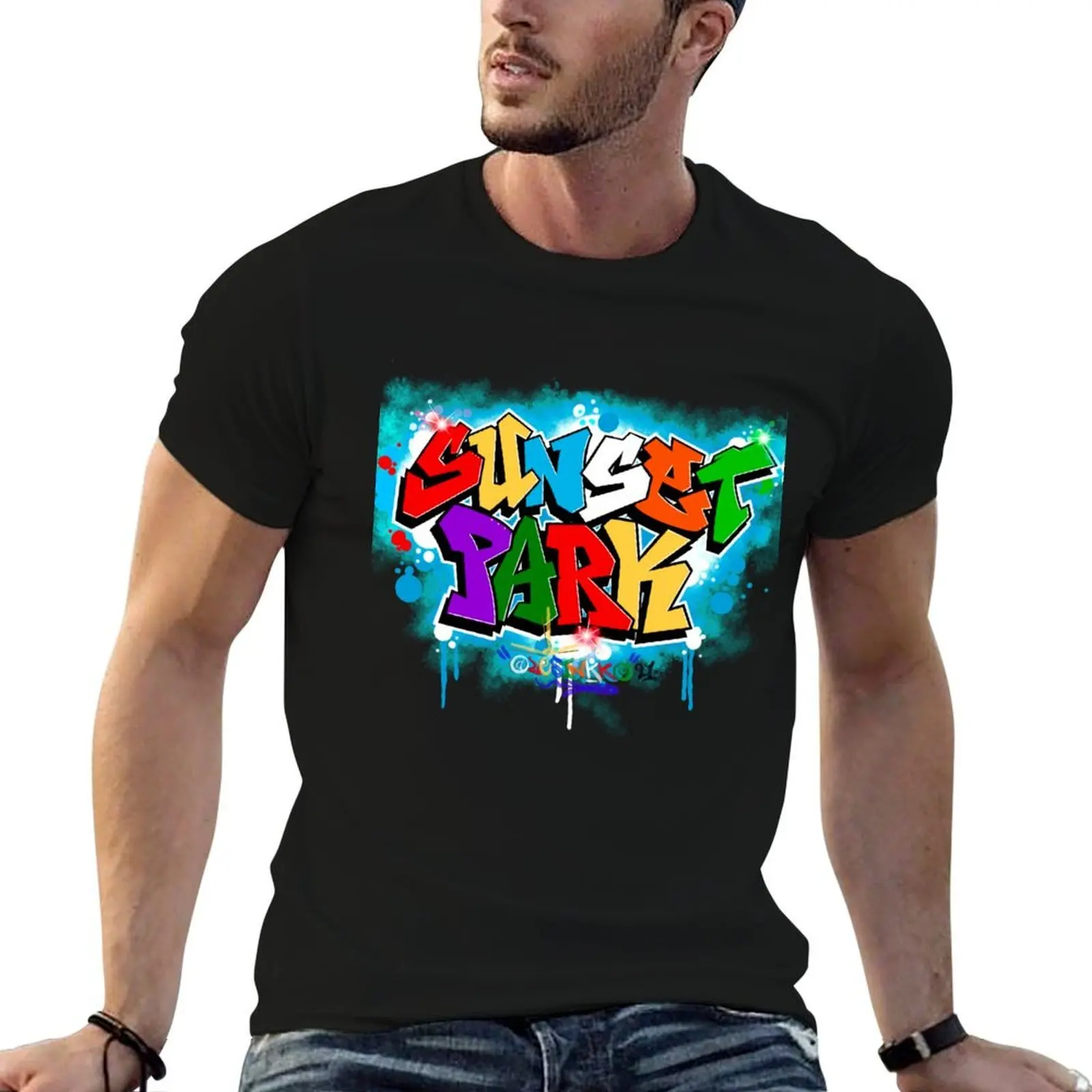 Sunset Park T-Shirt man t shirts for men t shirts cotton 100% man t shirts cotton T-shirt