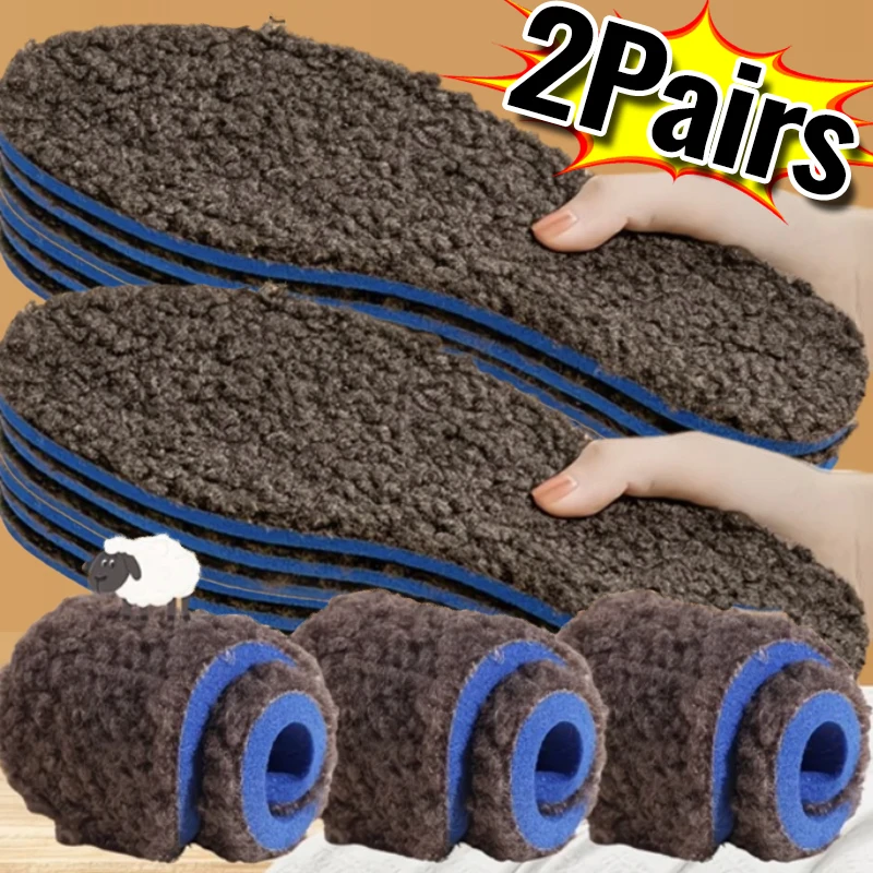 

Winter Plush Thicken Warm Insoles Alpaca Wool Cold Proof Insole for Men Women Heated Foot Pad Comfortable Thermal Shoes Cushion