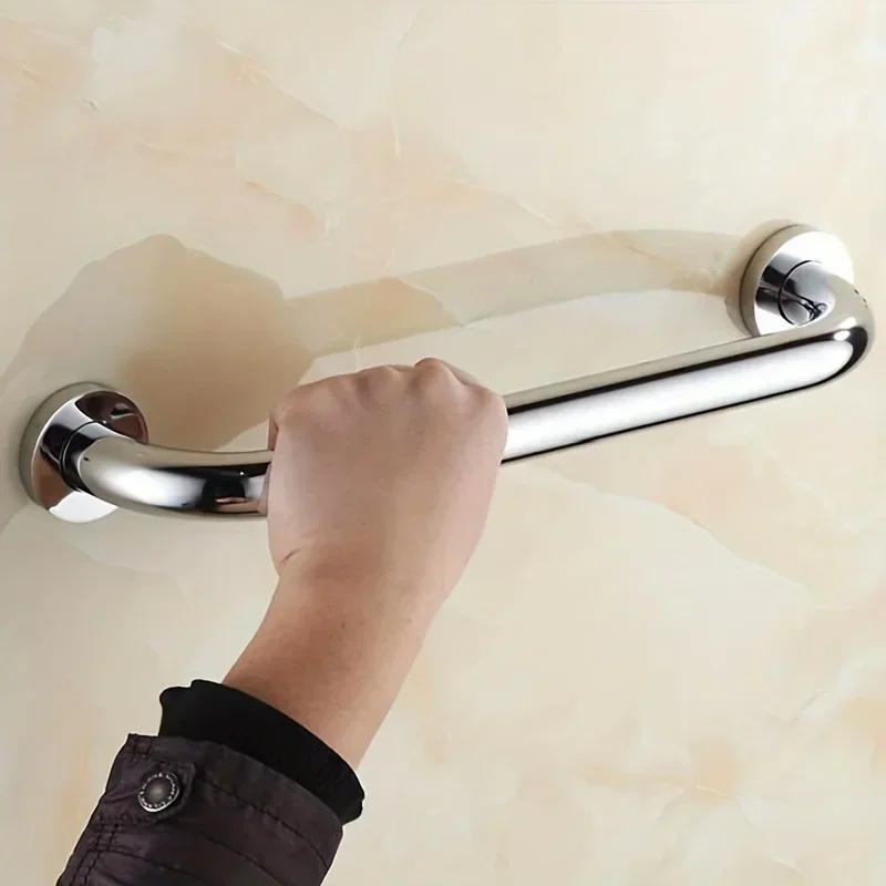 1/2pcs 30cm Stainless Steel Bathroom Tub Toilet Wall Grip Handle Handrail Grab Bar Shower Safety Support Handle Towel Rack - view 4