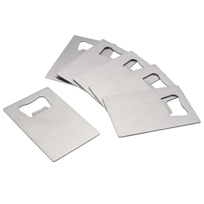 

20Pcs Square Beer Bottle Opener Stainless Steel Flat Speed Bottle Cap Opener Remover Bar Blade Kitchen Tools