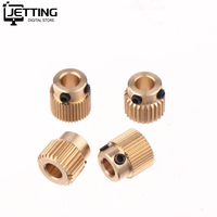 5Pcs Brass Extruder Wheel 26/40 Teeth Drive Gears For Creality CR-10 10S S4 S5 Ender 3 / Pro / V2 3D Printer Parts Accessories