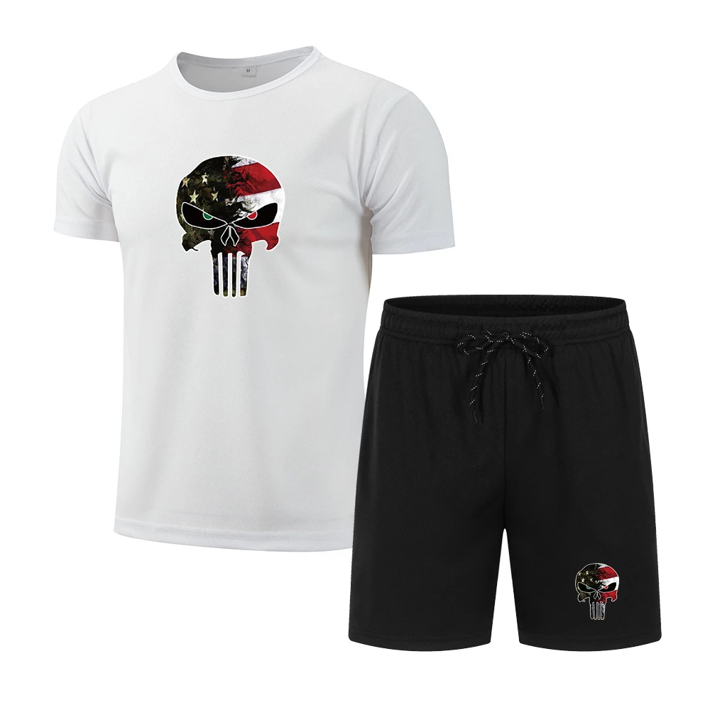 T-Shirts Voor Heren Vrije Tijd Sport T-Shirt Shorts Persoonlijkheidsmode Tweedelige Set Clotin