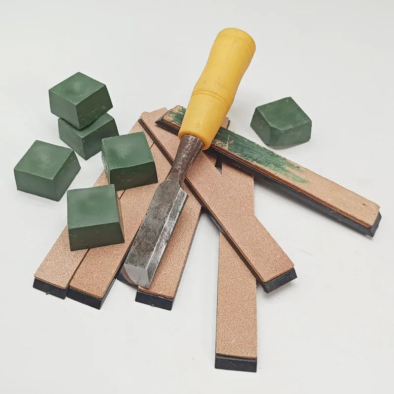 Knife polishing sharpener sharpening stone Leather Honing Strop Compound Green Abrasive Paste Metals Polishing Wax Paste