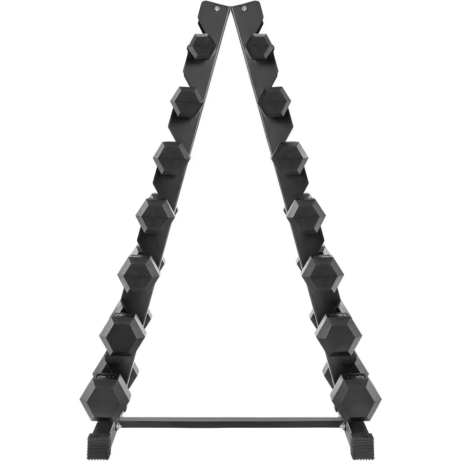 دمبل سداسي مطلي بالمطاط من الحديد الزهر باللون الأسود أوزان مجانية لتمارين صالة الألعاب الرياضية المنزلية تصميم سداسي متين مع قبضة غير قابلة للانزلاق