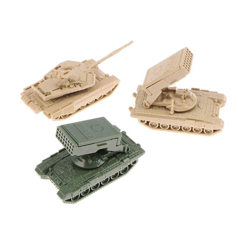 For Boys 1/4PCS TOS Rocket Artillery  Fighting  1/144 Plastic 4D Assembled T-90MS Main Battle Tank Model