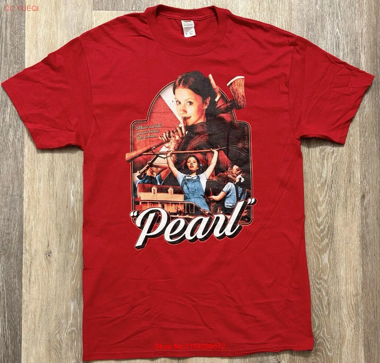 Ti West PEARL Movie T-Shirt ~Medium~ Mia Goth MaXXXine Red X Horror