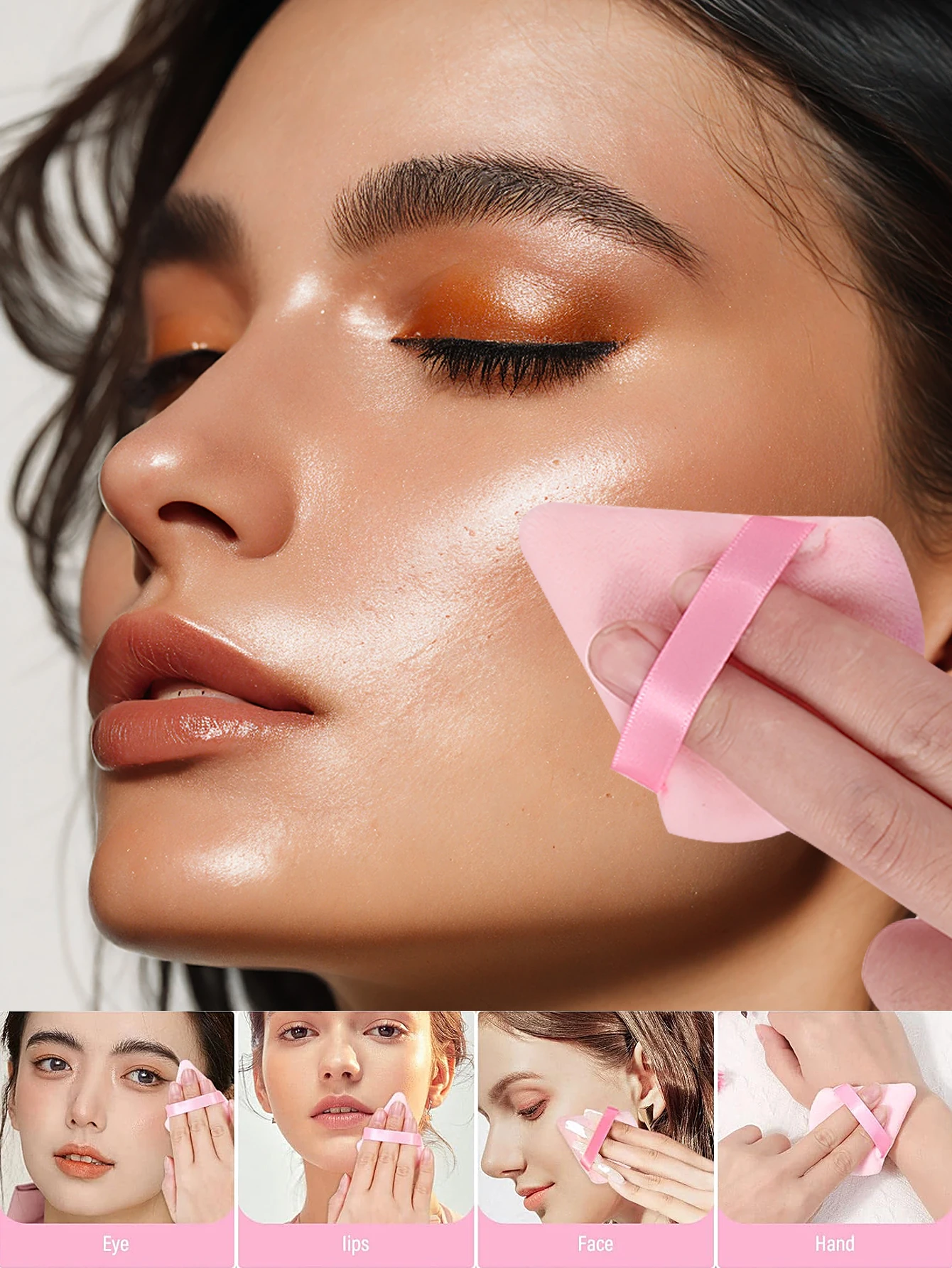 乾湿両用の超ソフトメイクアップスポンジ12個セット、パウダーが付着しない顔用の特別なメイクアップツールです。