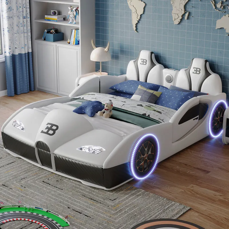 

*New Designer Car-shaped with Storage Function High-end Cartoon-style Soft-padded Children's with Guardrails