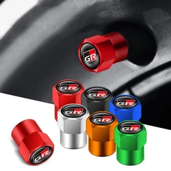 4Pcs GR Aluminum Alloy Car Wheel Tire Valve Caps Tyre Rim Stem Covers Airdust Waterproof For Automobiles Motorcycles Trucks Bike