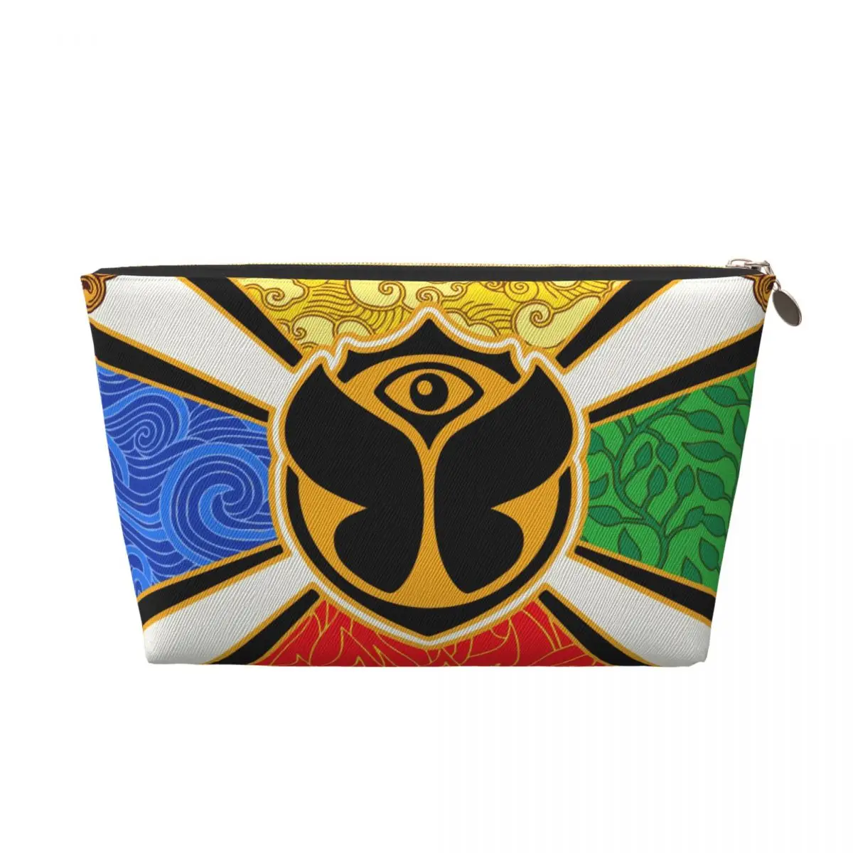 Custom Tomorrowland Flag Travel Toiletry Bag for Women Cosmetic Makeup Organizer Beauty Storage Dopp Kit