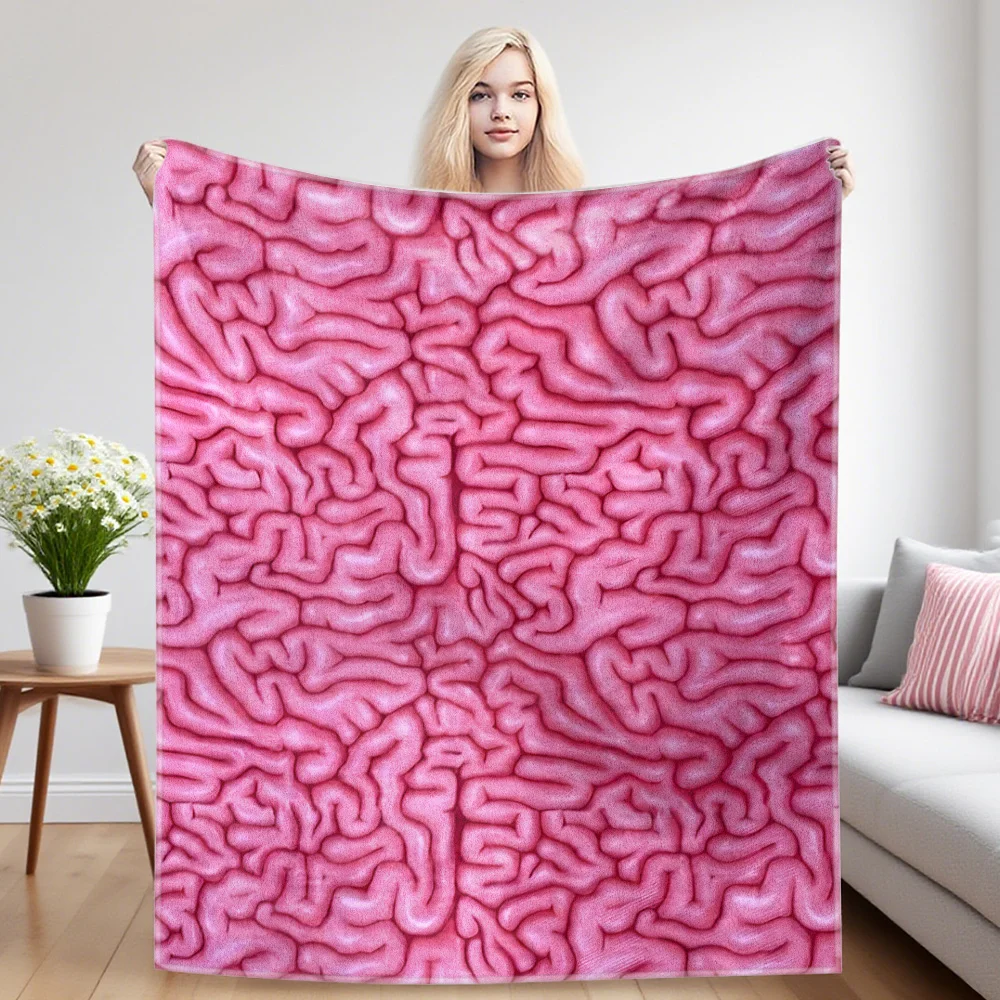 Brain Texture Winter And Summer French Plush Blanket Soft And Fluffy Comfortable Wool Blanket Sofa Ideal Gift