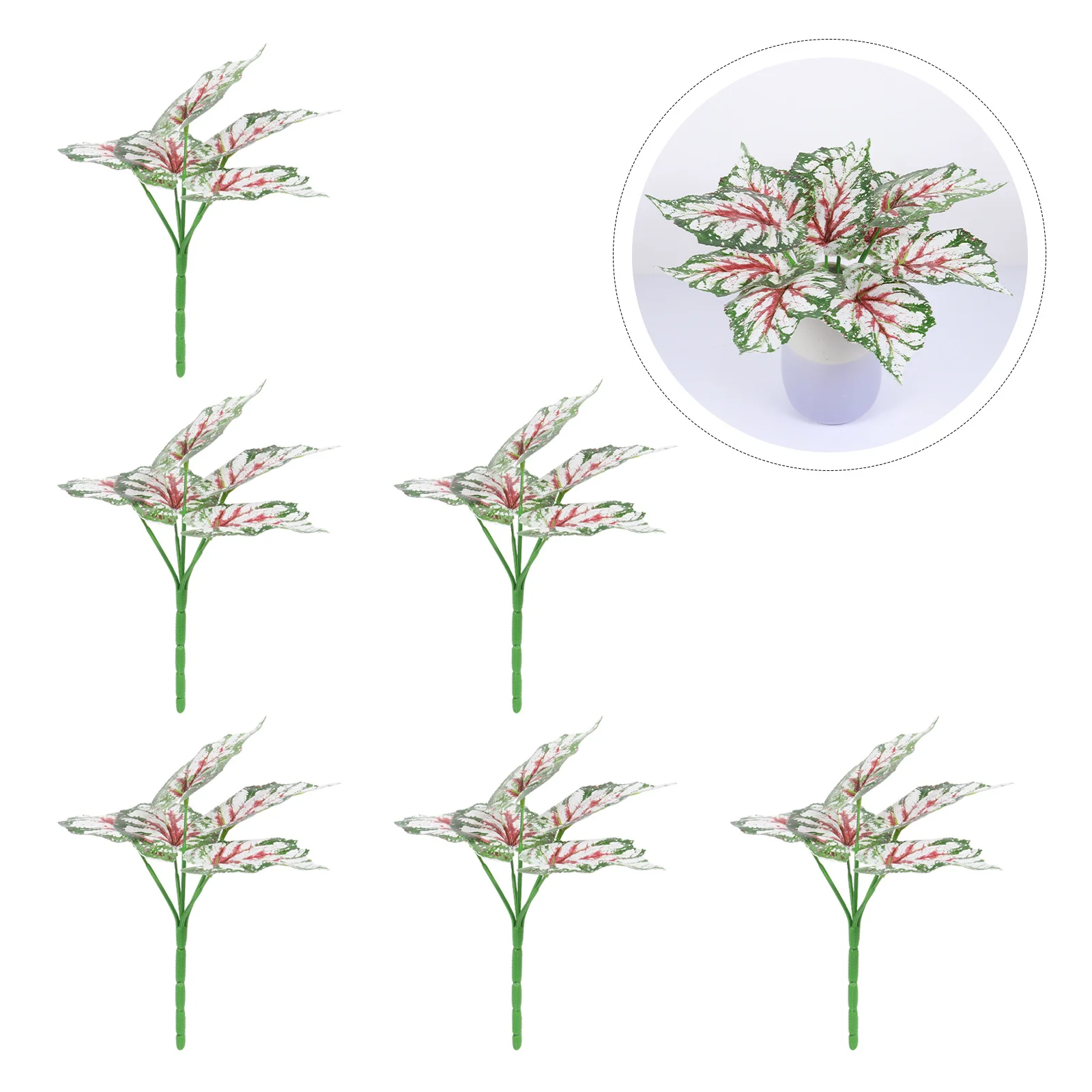 

6pcs Artificial White Plant Decor Simulation Mini Bonsai For Desktop Home Office Garden Decoration Lifelike Potted