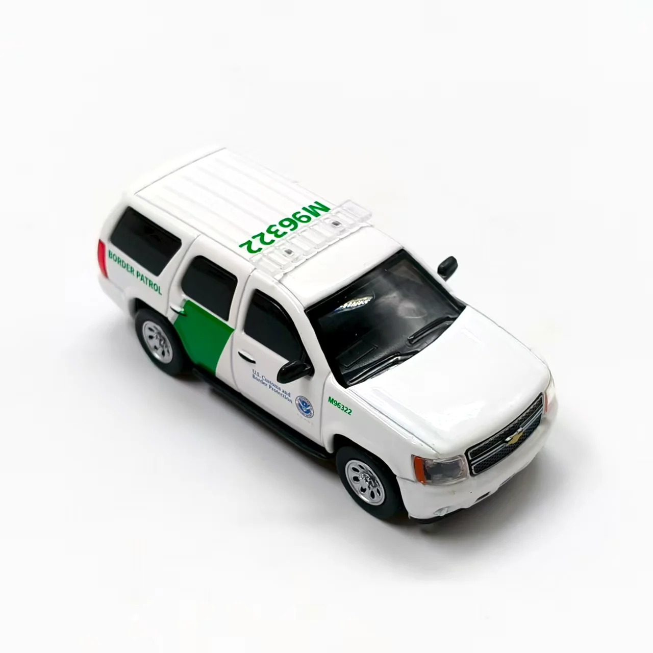 Modèle de voiture en alliage moulé sous pression, échelle 596 1:64, Chevrolet Ta River, patrouille de frontière américaine, jouet de collection, cadeau, affichage Souvenir, ornement