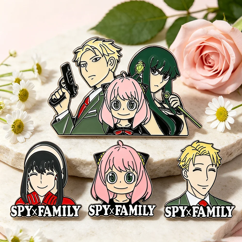 Spy Family Anime Enamel Pins Metal Lapel Brooch Badges Decorative Collectible Pin for Backpack Jacket Clothing Gift for Fans