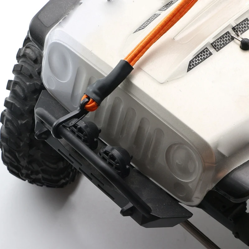 Cordão elástico fixo para carro, para 1/10 rc crawler car trx4 trx6 scx10, alça de reboque de resgate, gancho, peças de atualização