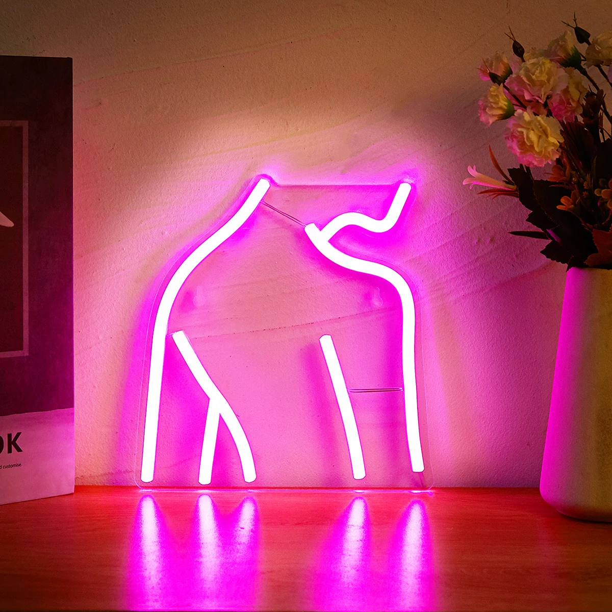

Светодиодная неоновая вывеска Chi-buy LED Neon Lady Back с питанием от USB, ночник, 3D-декор для стен, для игровой комнаты, спальни, гостиной, декоративная лампа-вывеска