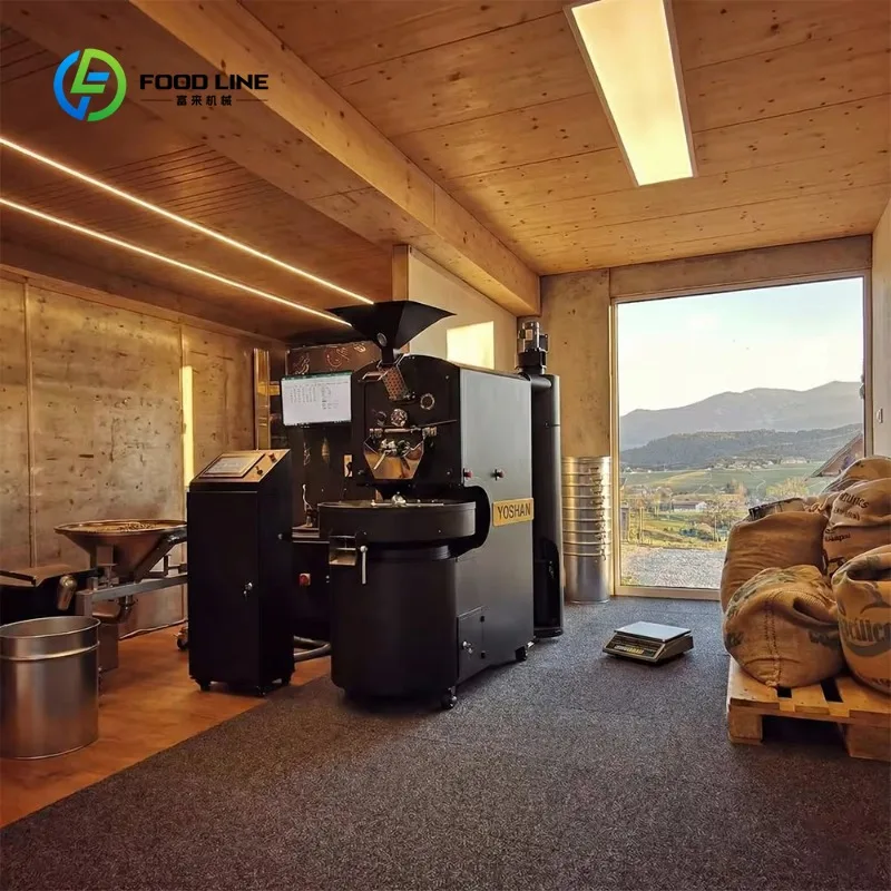 Customized Factory Sample Tostadora De Cafe Industrial Commercial 6Kg 10Kg 12Kg Coffee Bean Roasting Coffee Roaster Machine view 4