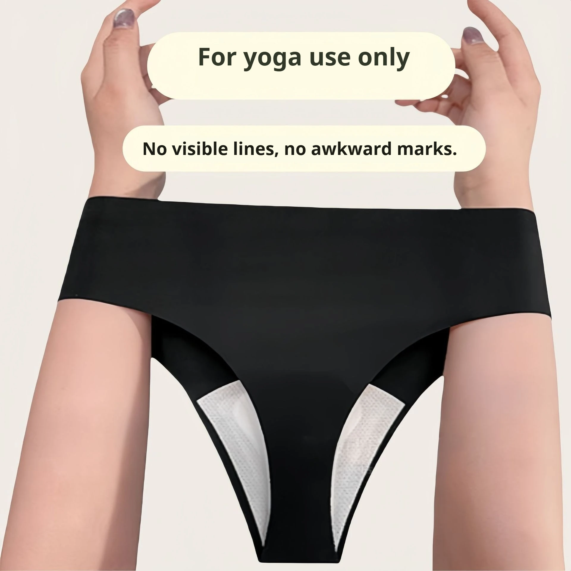 Seamless Invisible No Show Underwear Anti-Chafing No Panty Lines Sports Briefs Yoga Cycling Non-Creep No Ride Up Panties
