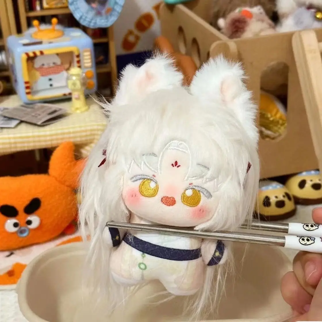 Farcito 10 cm Gioco Anime Luce e notte Qisili Stampato Stella marina Forma Corpo Peluche Bambola Giocattolo Morbido vestire Cotone Regalo per bambini