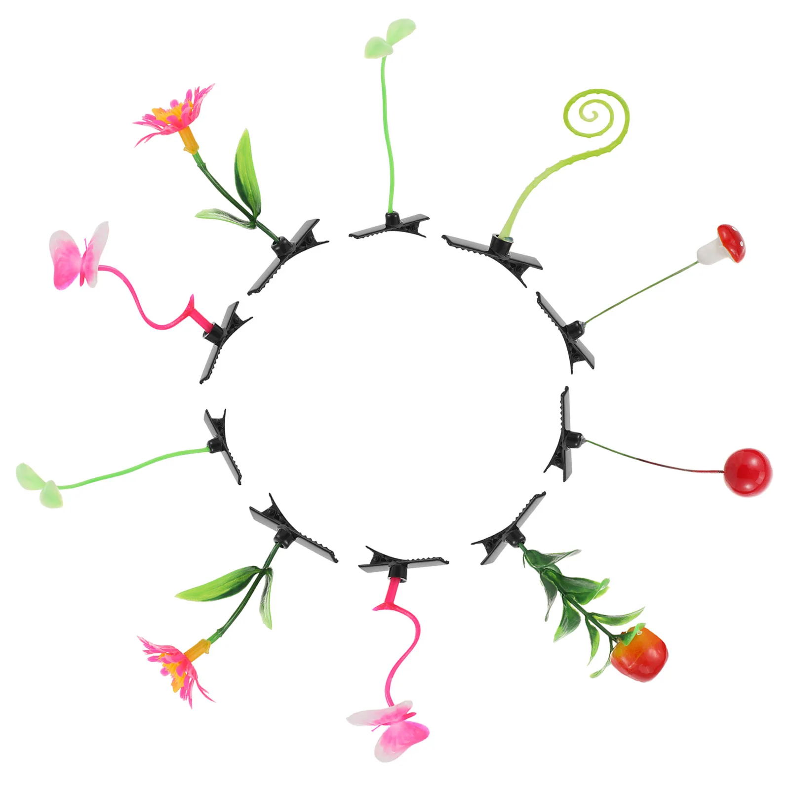 

Creative 28pcs Hairpins Flower Hair Clip Set Simulation Plant Hair Accessories for Party Wedding Cosplay Headwear