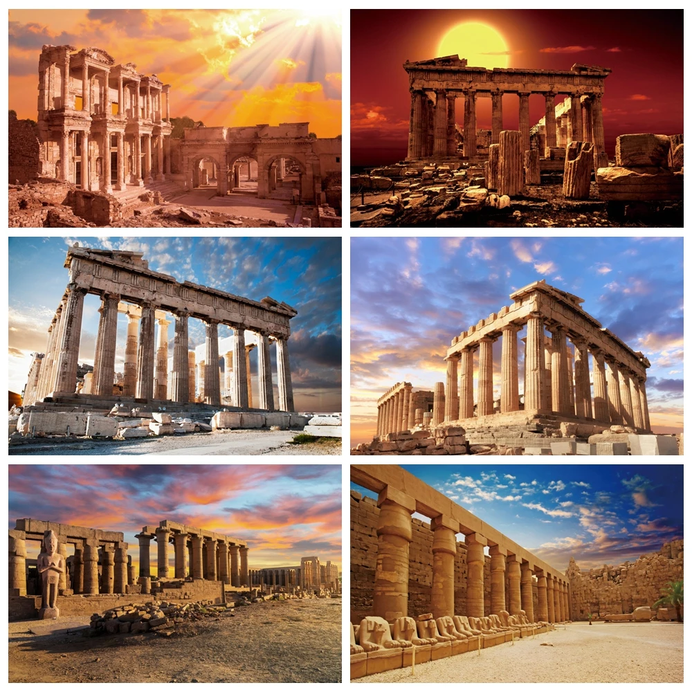 Grécia antiga coliseu romano santuário pilar ruina pano de fundo parthenon templo relíquia edifício histórico fotografia fundo