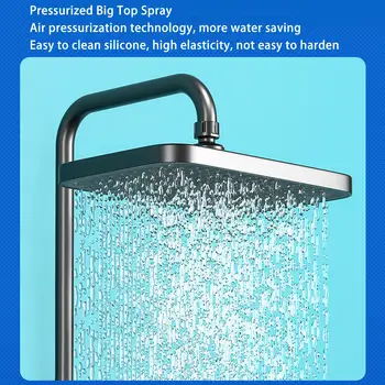 家用雨淋式花灑套裝,附手持噴頭組合,按鈕式設計,NPT 1/2接口,三種模式,易於調節 8 最佳銷售 淋浴噴頭下雨 - №5