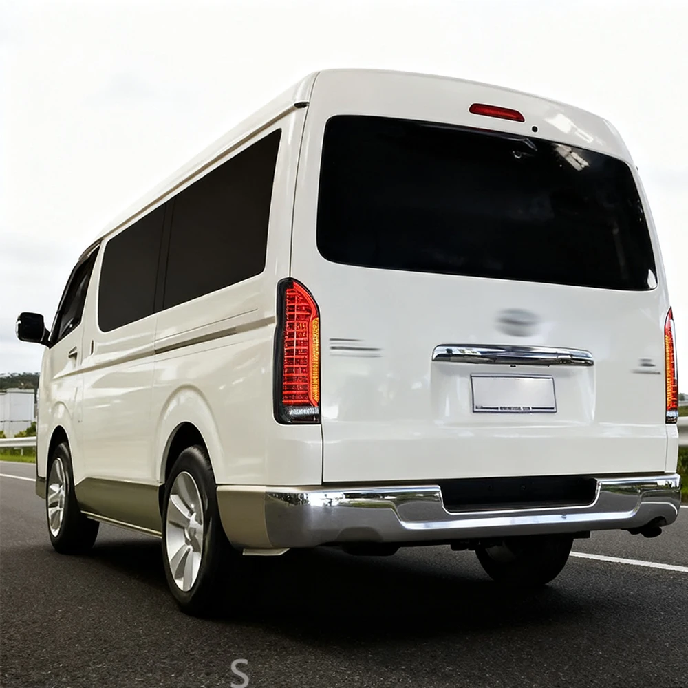 

For Toyota Hiace 2005-2018 Car Tail Light Assembly Upgrade, Startup Animation, LED Dynamic Turn Signal, New Accessories