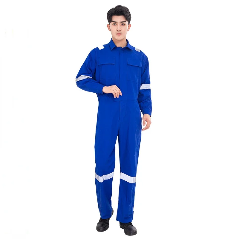 Work Jumpsuit Overalls Men's Thick Wear Resistant Labor Protective Workwear Auto Repair Long Sleeve Coveralls Mechanic Uniform