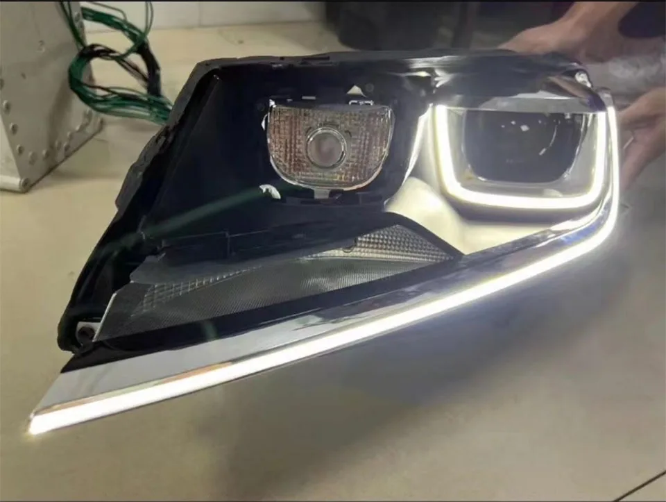 For Volkswagen VW Touareg 2015 2016 2017 2018 LED DRL Angle Eye Headlight Light Guide Strip Daytime Running Light Tube Headlamp view 6