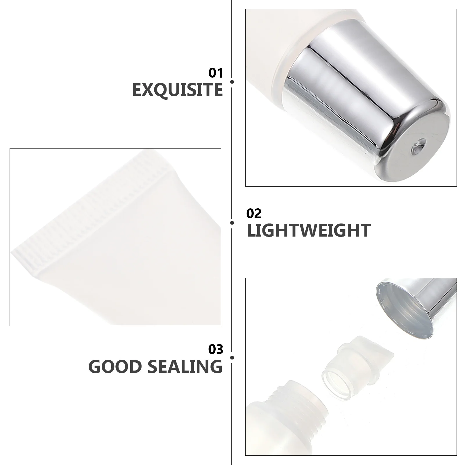 

10 Pcs Empty Lipstick Tube Gloss Container Plastic for Makeup Tubes Containers Cosmetics Lightening Refillable Label