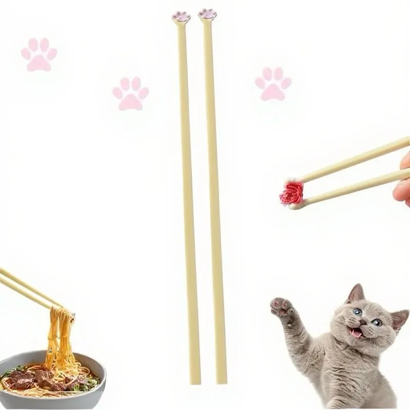New Cat Paw Chopsticks For Baby Kids Beginner Practical Chopstick Easy Use Learning Training Helper Dishe Dinner Kitchen Tools