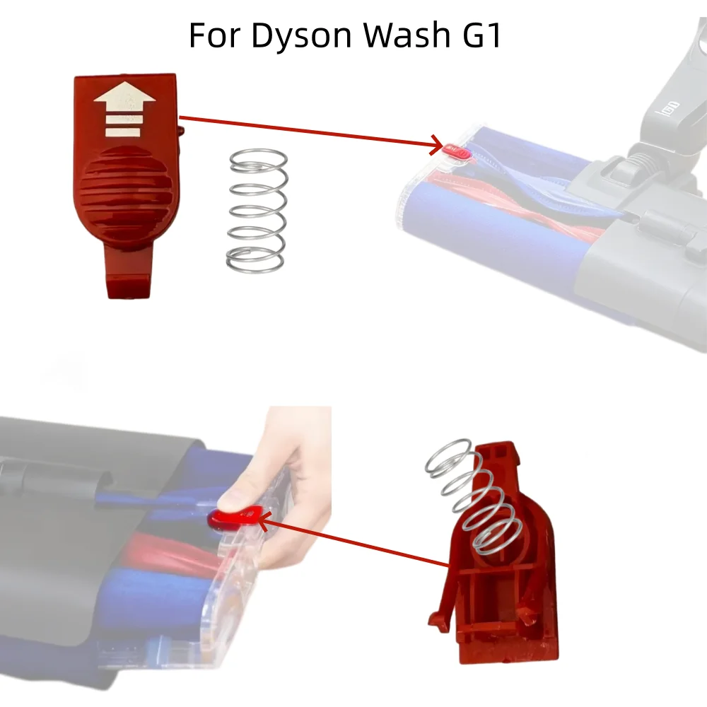 G1 Suitable for Dyson motor washing machine Wash G1 mop head button red lock release clip button with spring replacement button