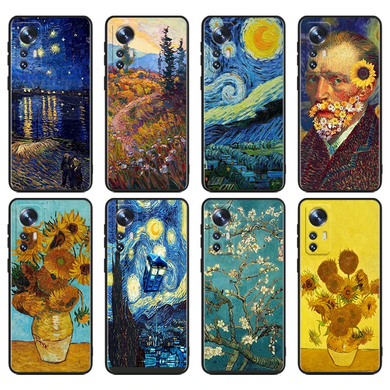 

Van Gogh Art Painting For Xiaomi Mi 13T 13 12T 12 11T 11i 11 A3 10T 10 9 Pro Lite Ultra 5G Black Back Phone Case