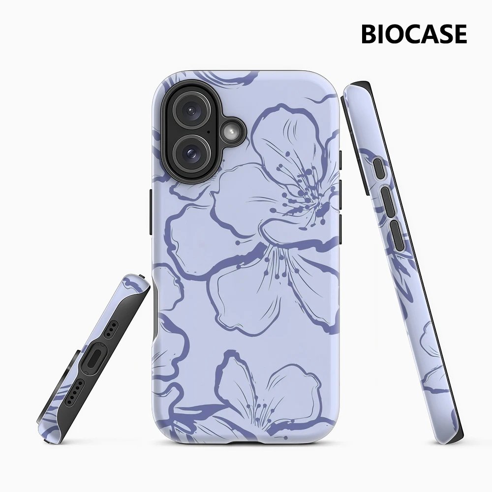 Lila Blumen IPhone 17 Must-Haves Handyhülle für IPhone 17 16 15 14 13 12 139 Pro Max Plus Doppelschichtige Rückseite