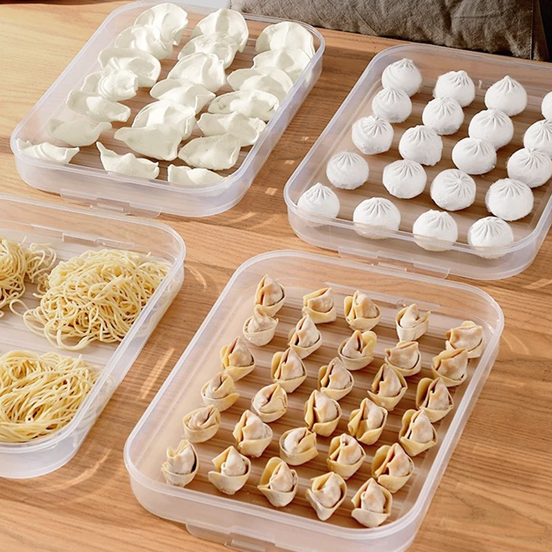 1/2/3/4 Layers Refrigerator Storage Box Dumpling Food Preservation And Quick Freezing Box Transparent Food Storage Container