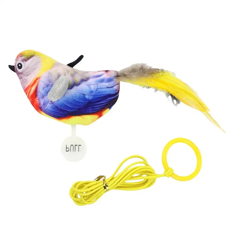 Chirping Bird Cat Toy Cute Teasing Toys for Cats Squeak Cat Toy for Home Cage Door Frames Chirp Toy for Pets Kittens Small