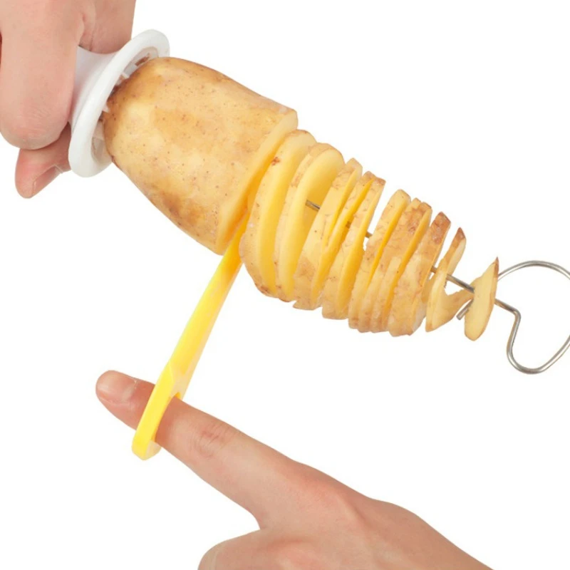 

Kitchen Whirlwind Potato Spiral Cutter Potato Tower Making Machine Vegetable Slicer Vegetable Tools Accessories Gadgets