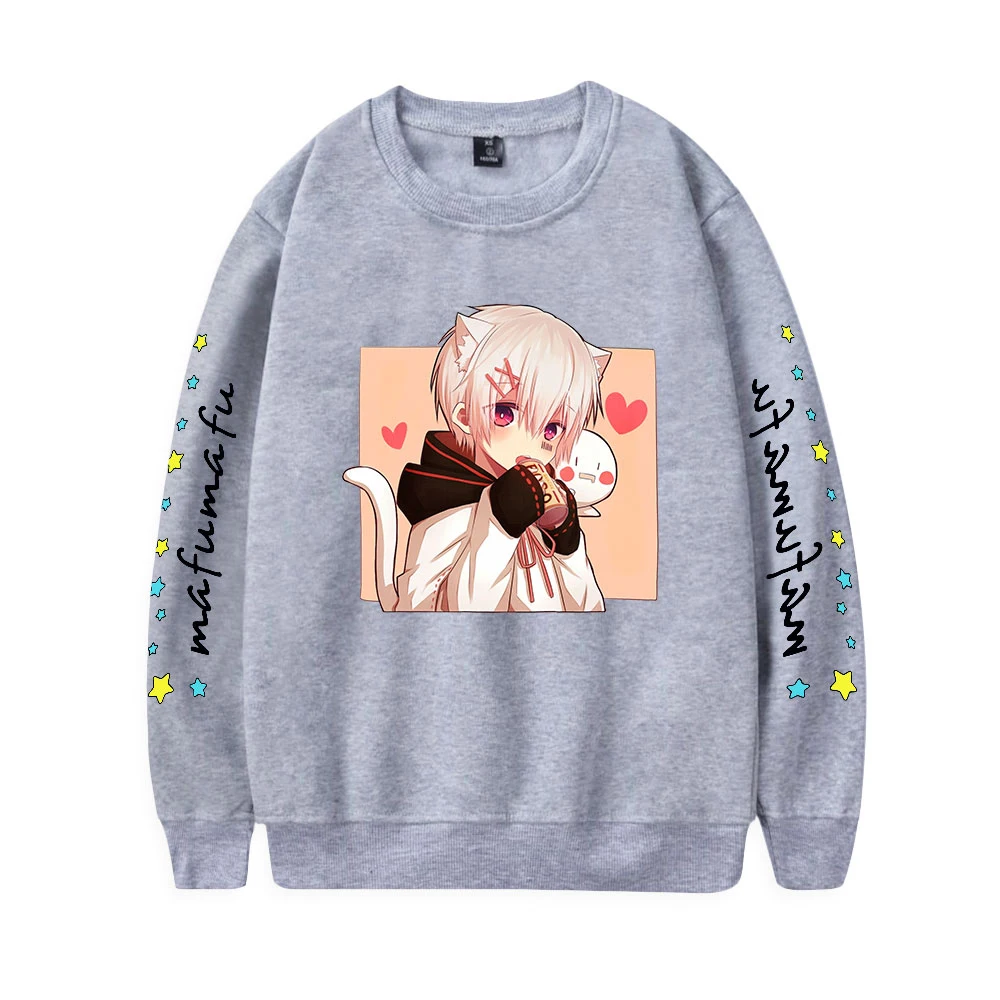 Mafumafu – sweat-shirt à col roulé pour femmes et hommes, haut large, imprimé après la pluie, collection Kawaii, doux et jeune