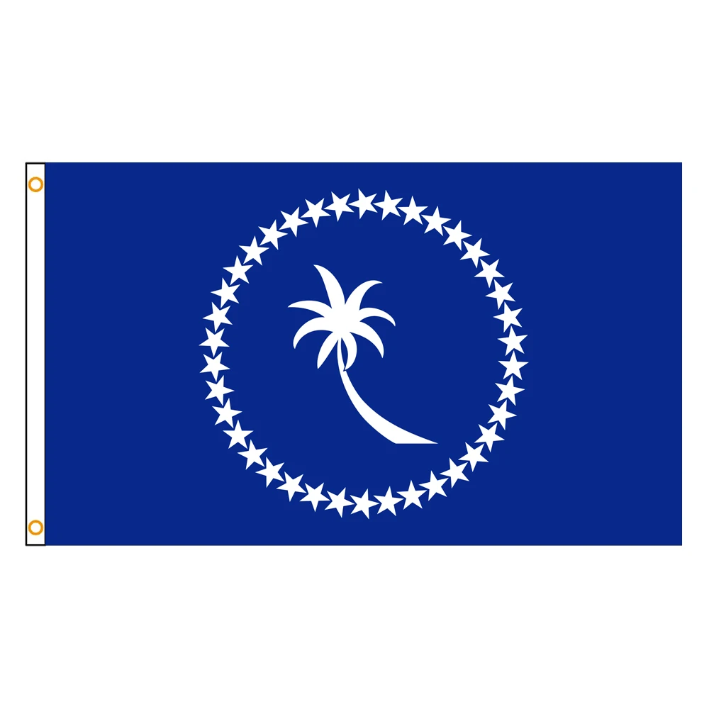 60×90 90x150 120×180CM Chuuk Kosrae Pohnpei Yap State of the Federated States of Micronesia Emblem Flag Polyester Printed