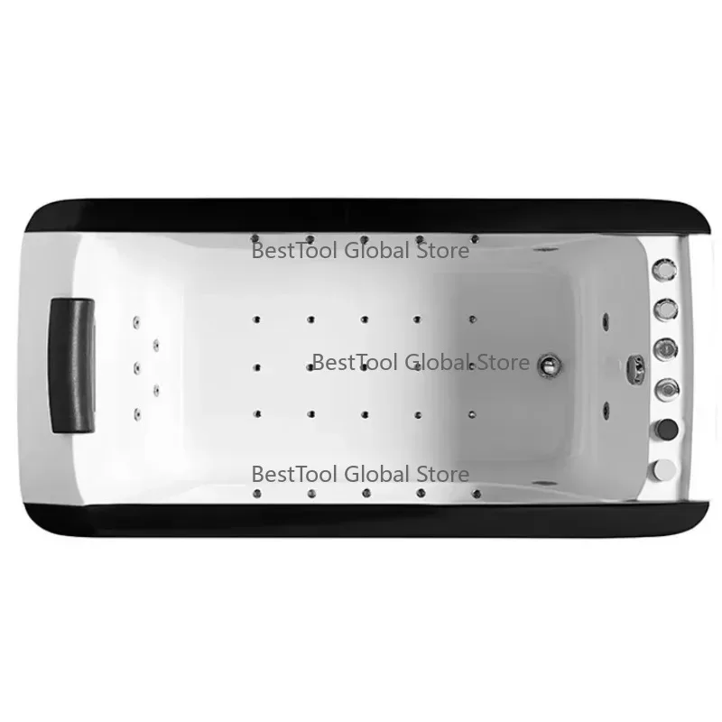 

Lu-xury Hydrotherapy SPA Bathtub Waterfall Whirlpool Jet A-ir Massage with LED Light for Bathroom