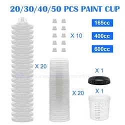 Adaptateur de peinture pour odorpulvérisateur, tasse Assad, odorpulvérisateur sans nettoyage, peinture précieuse, tasse de peinture de poulet précieuse, 30/50 ml, 165 ml, 400 ml, 10 pièces, 20 pièces, 600 pièces