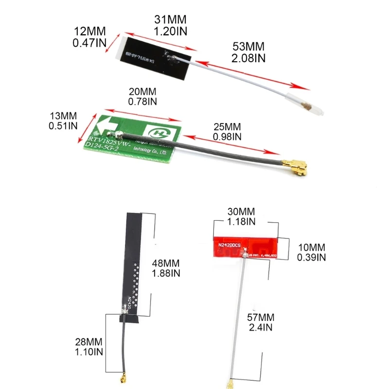 DN59 2.4GHz 5.8GHz เสาอากาศแบบ Dual Band WiFi การ์ด WLAN ไร้สาย รองรับ