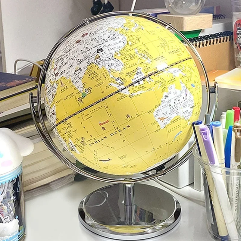 20/25cm Gemini Globe Chinese And English Version World Map Globe Led Lamp Decoration Geography Teaching Decoration Supplies