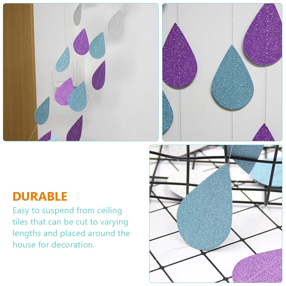 

6pcs Water Garland Party Hanging Ceiling Decor Home Festive Wedding Photo Props Background
