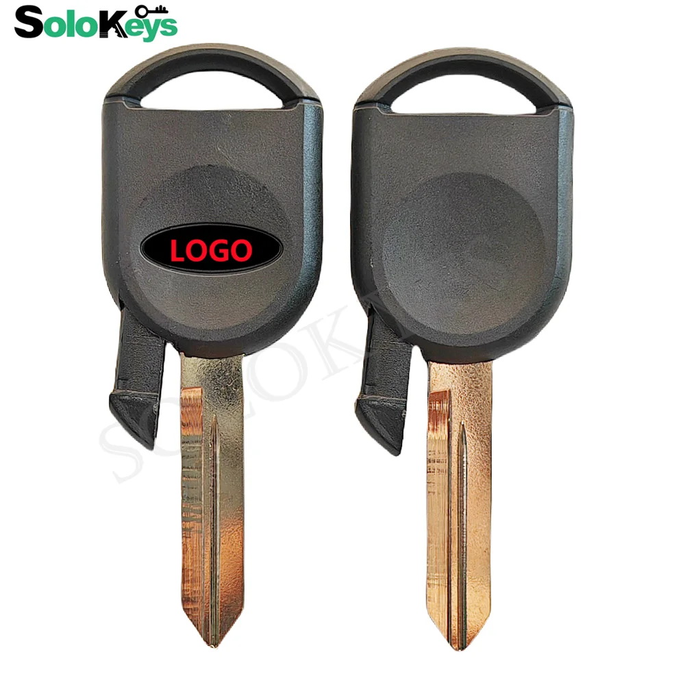 10Pcs/Lot SOLOKEYS Replacement Transponder Key Shell Fob For Ford Taurus  Holder Brand New Blank Uncut Blades With LOGO