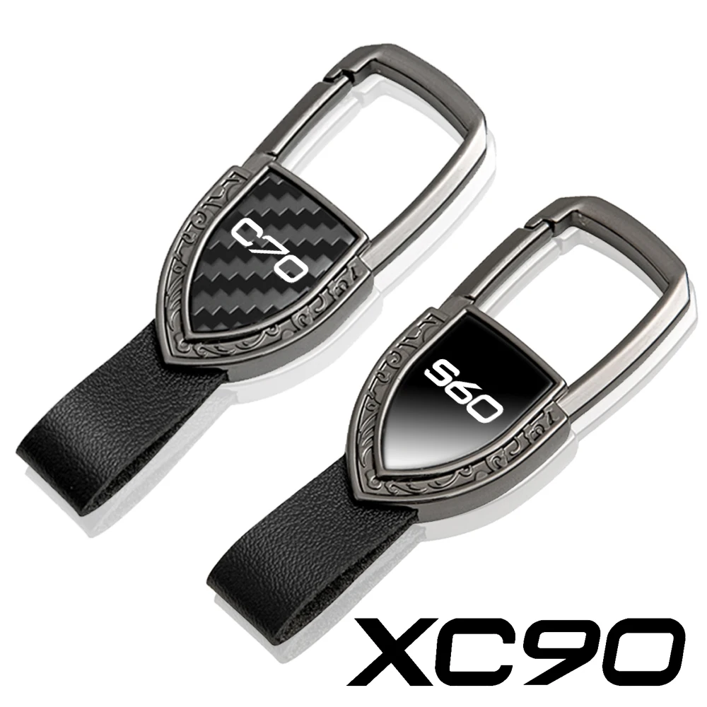 car keychain llavero shield key chain car accessories for Volvo xc60 v40 v50 v60 s80 c70 s40 s60 s80 v70 v90 xc40 xc70