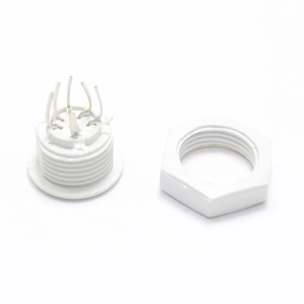 2pcs DIN 5P Female Jack Cable Connector with S terminals 5Pin Large Keyboard Panel Mount Solder Chassis Socket Adapter