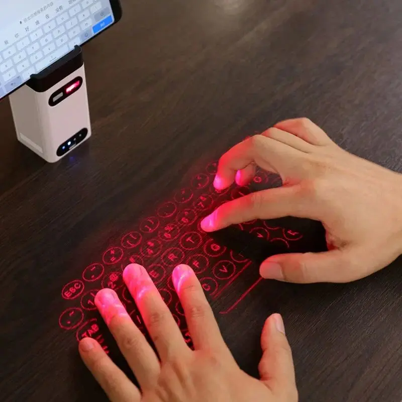 Imagem -03 - Projeção Laser Virtual Touch Keyboard Multi-ponto de Reconhecimento Preciso Bluetooth e Conexão Usb Smartphones pc Pad Laptop