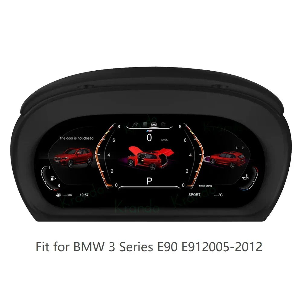 Linux Car Digital Cluster For BMW 3 Series E90 E91 E92 E93 2005 - 2012 LCD Dashboard Panel Virtual CockPit Speedometer