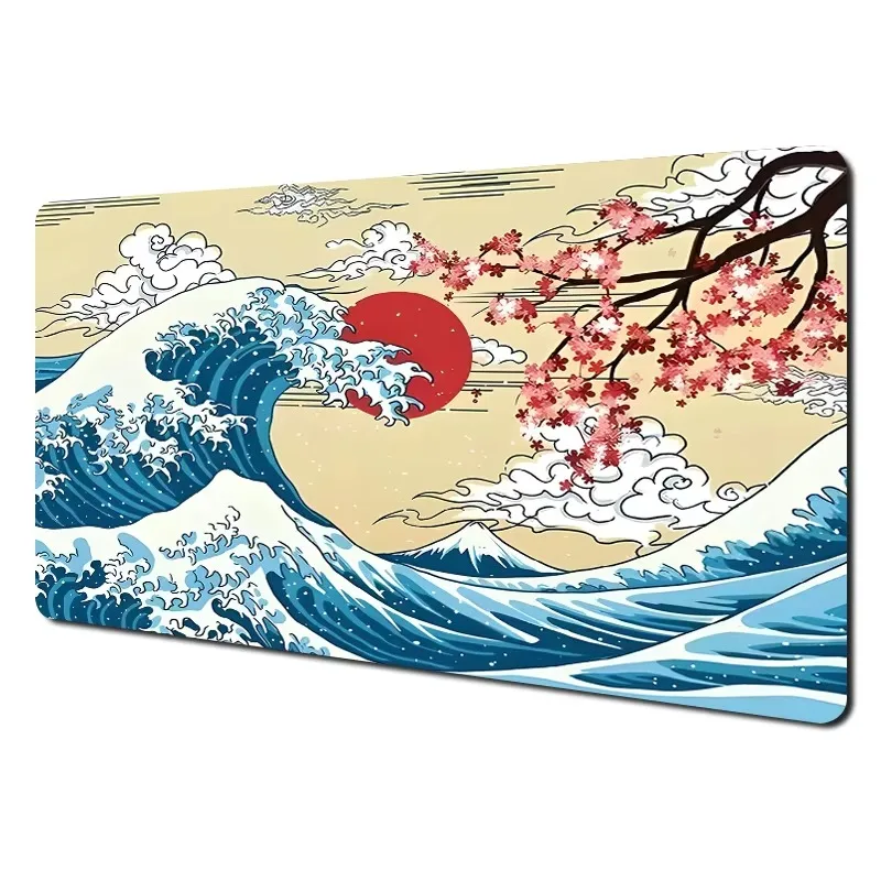 

Japan Kanagawa Wave Moon Creative office games mouse pad esports table decoration table mat carpet non-slip and waterproof